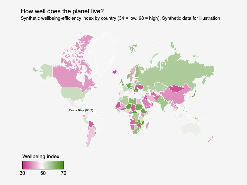 World choropleth with a diverging index World choropleth with a diverging index